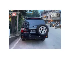 Landcruiser Vx 100 BUMPER BELAKANG DAN GANTUNGAN BAN SERAP DAN JERRY CAN TOYOTA LANDCRUISER VX100 FOREST 