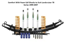 Suspensi Ironman COMFORT WITH FOAMCELL SHOCKS IRONMAN TO SUIT LANDCRUISER 78 SERIES 1999 2007 comfort with foam cell shocks to suit landcruiser 78 series 1999 2007