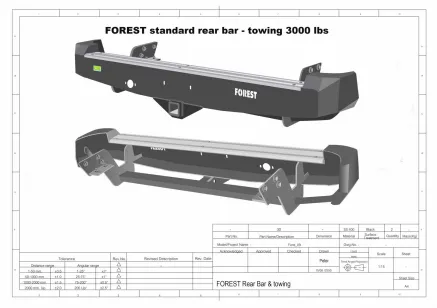 Navara Np300 BUMPER BELAKANG NISSAN NAVARA NP300 FLEET FOREST 5 forest_rear_bar