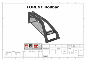 Strada Triton 2007+ ROLLBAR FOREST HEAVY DUTY STRADA TRITON 2 forest_rrollbar