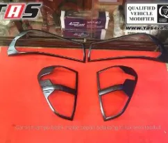 Hillux Revo 2015+ GARNISH LAMPU DEPAN BELAKANG BLACK MATTEHITAM DOFF TOYOTA HILLUX REVO 