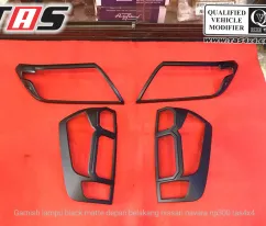 Navara Np300 GARNISH LAMPU DEPAN BELAKANG BLACK MATTE  HITAM DOFF NISSAN NAVARA NP300