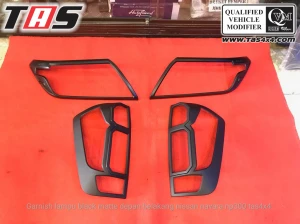 Navara Np300 GARNISH LAMPU DEPAN BELAKANG BLACK MATTE / HITAM DOFF NISSAN NAVARA NP300 2 garnish_lampu_depan_belakanng_nissan_navara_np300_tas4x4_2