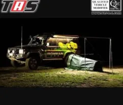 Aksesoris Offroad INSTANT AWNING IRONMAN WITH BRACKETS 2M L X 25M OUT WITH LED