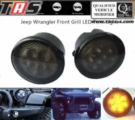 Jeep Wrangler JK/TJ FRONT GRILL LED TURN LIGHT JEEP WRANGLER 1 jeep_wrangler_front_grill_led_turn_light_tas4x4_4