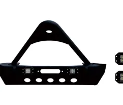 Jeep Wrangler JK/TJ STEEL HEAVY DUTY FRONT BUMPERWITH LIGHTS JEEP WRANGLER JK TAS4X4