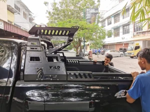 Hillux Revo 2015+ ROLLBAR WILD FOREST DAN ROOFRACK WILD FOREST TAS4X4<br> 4 rollbar_dan_roofrack_wild_forest_hilux_revo_tas4x4_4