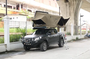 Navara Np300 WILDFOREST HARDTOP ROOFTENT OPEN SIZE 225X211X152 CM ON NISSAN NAVARA NP300 TAS4X4<br> 1 rooftent1
