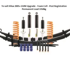 Suspensi Ironman TO SUIT HILLUX 2005 GVM UPGRADE FOAMCELL POS REGISTRATION PERMANENT LOAD 3350 KG IRONMAN